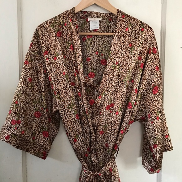 Vintage Other - Vintage Inner Most Cheetah Rose Print Chemise Set